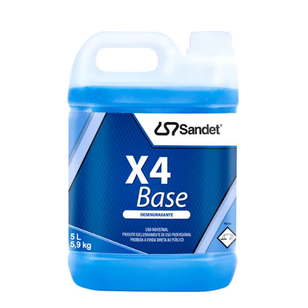 Desengraxante Alcalino Sandet X4 Base 5L – Limpeza Pesada Profissional