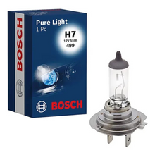 Carregar imagem no visualizador da galeria, Lâmpada H7 Bosch Pure Light 12V 55W PX26d – Farol Principal