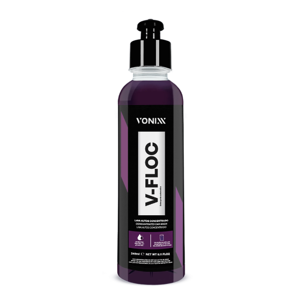 Lava Autos Concentrado com Cera Vonixx V-Floc 500ml – Brilho e Proteção em Cada Lavagem