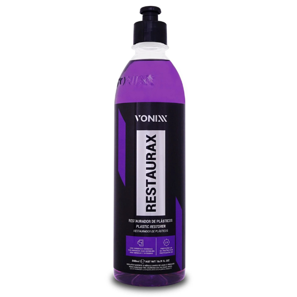 Restaurador de Plásticos Vonixx Restaurax 500ml – Proteção e Brilho Duradouro